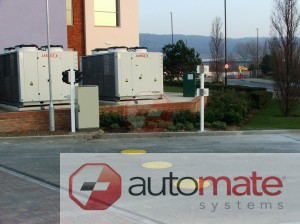 Automatic rising  Bollards lowered
