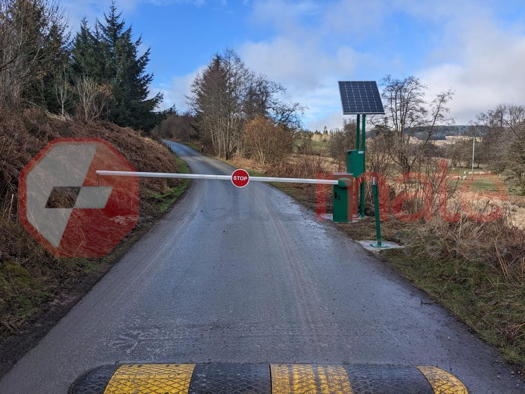 Double Solar Powered Barrier Install - South Wales
