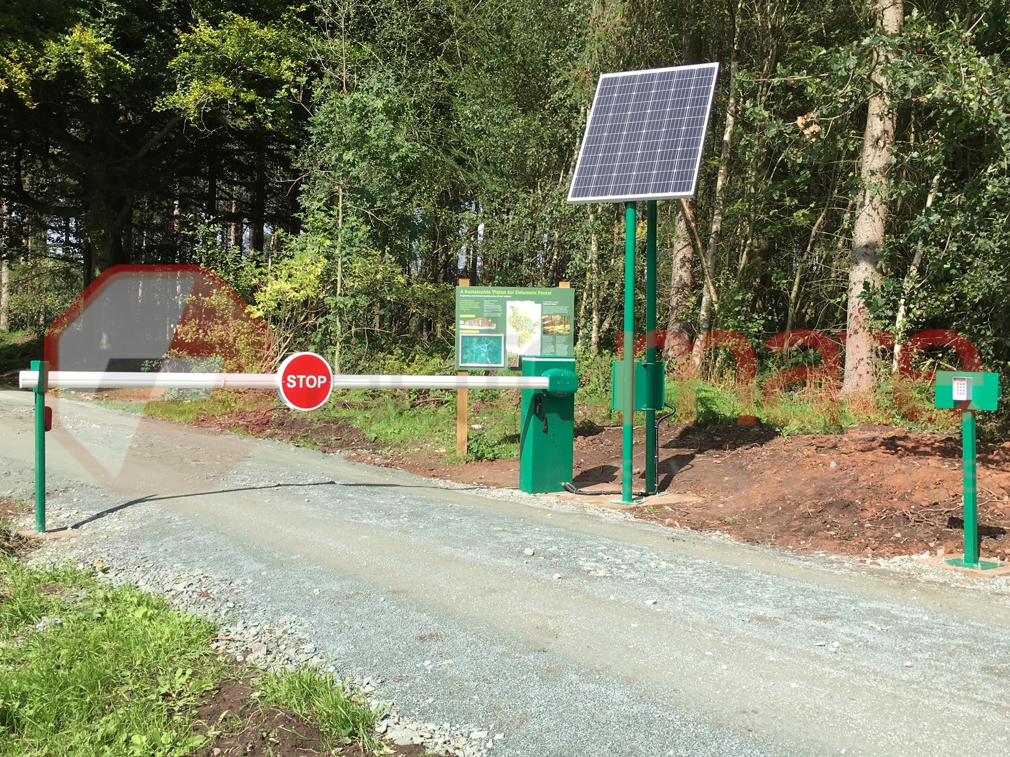 Solar Powered Barrier Install, Cheshire - Auto Mate Systems Ltd.